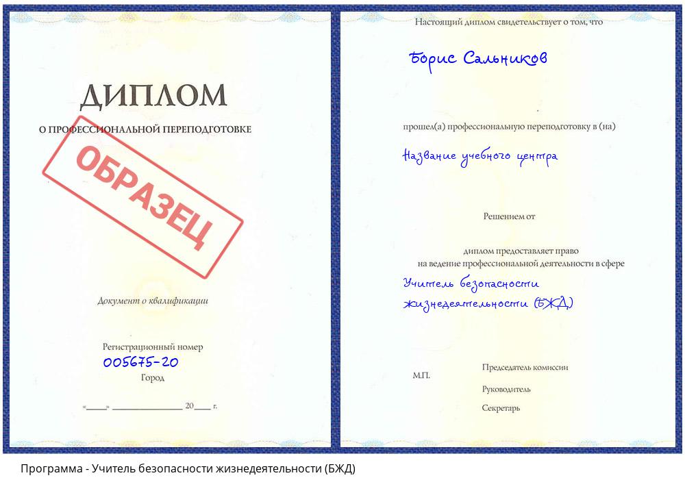 Учитель безопасности жизнедеятельности (БЖД) Клин