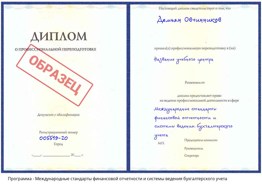 Международные стандарты финансовой отчетности и системы ведения бухгалтерского учета Клин