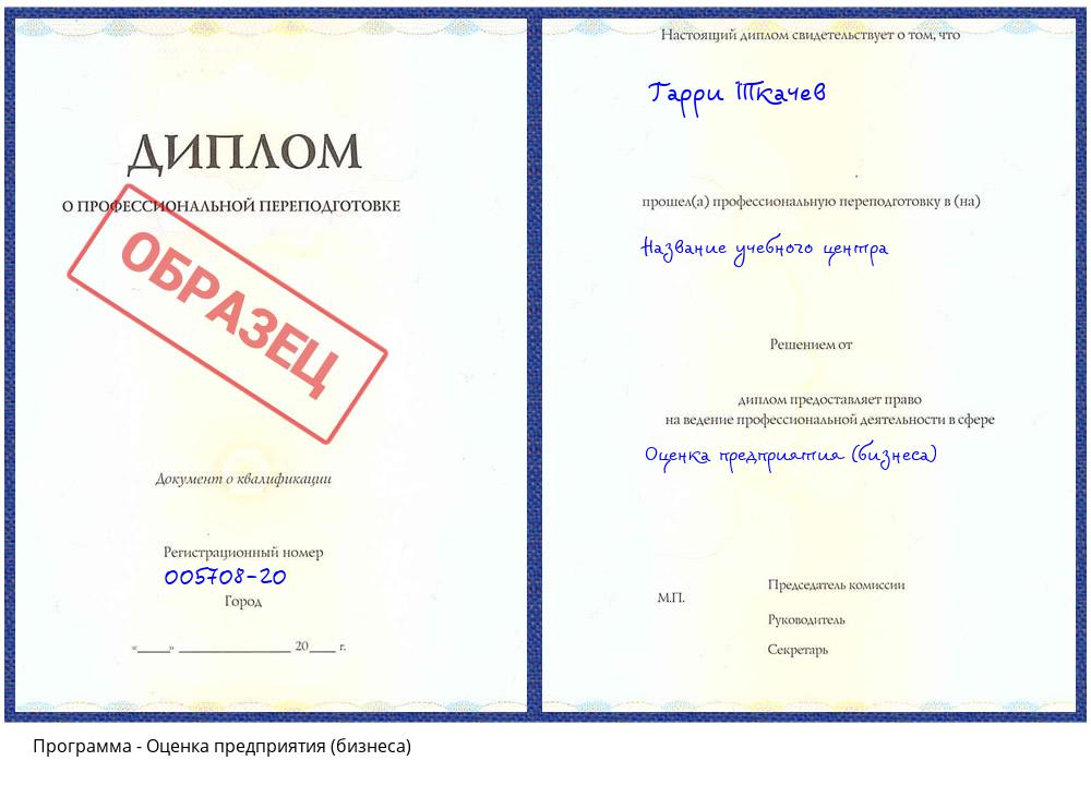 Оценка предприятия (бизнеса) Клин