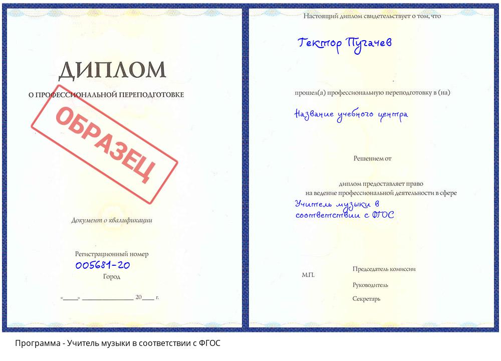 Учитель музыки в соответствии с ФГОС Клин