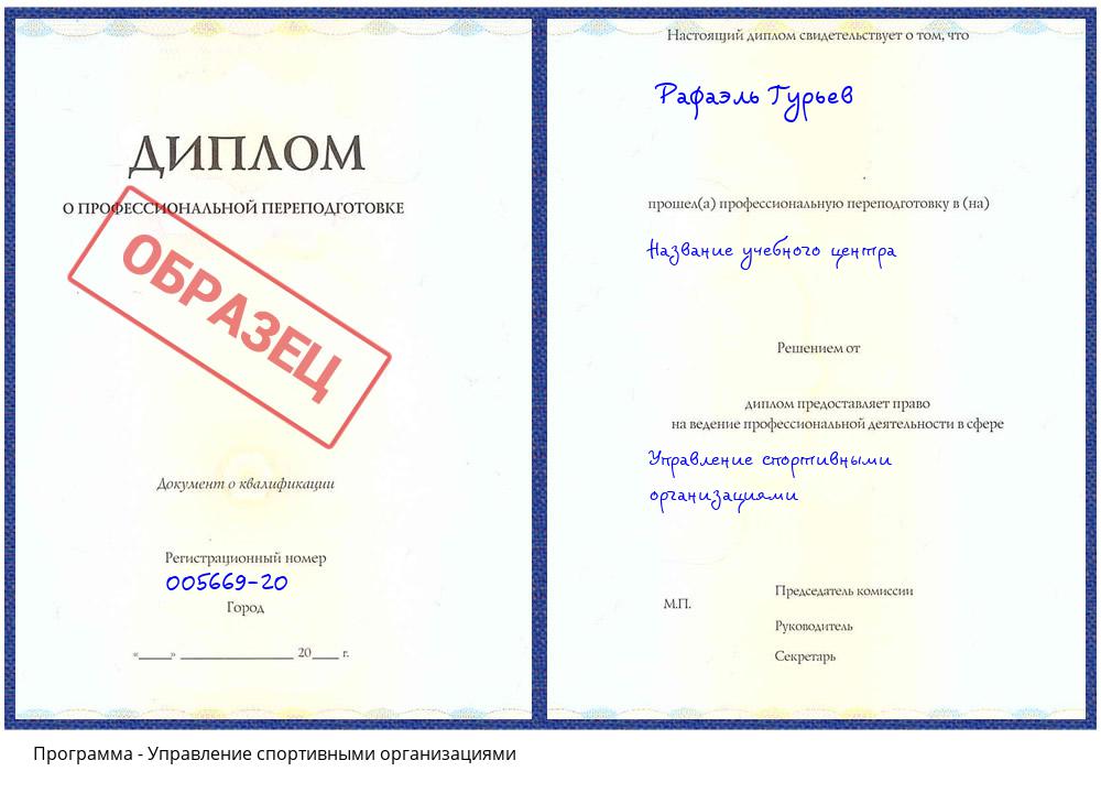 Управление спортивными организациями Клин