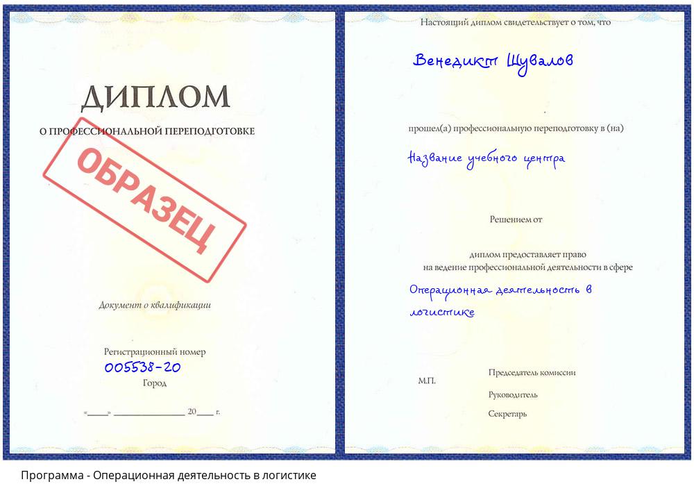Операционная деятельность в логистике Клин