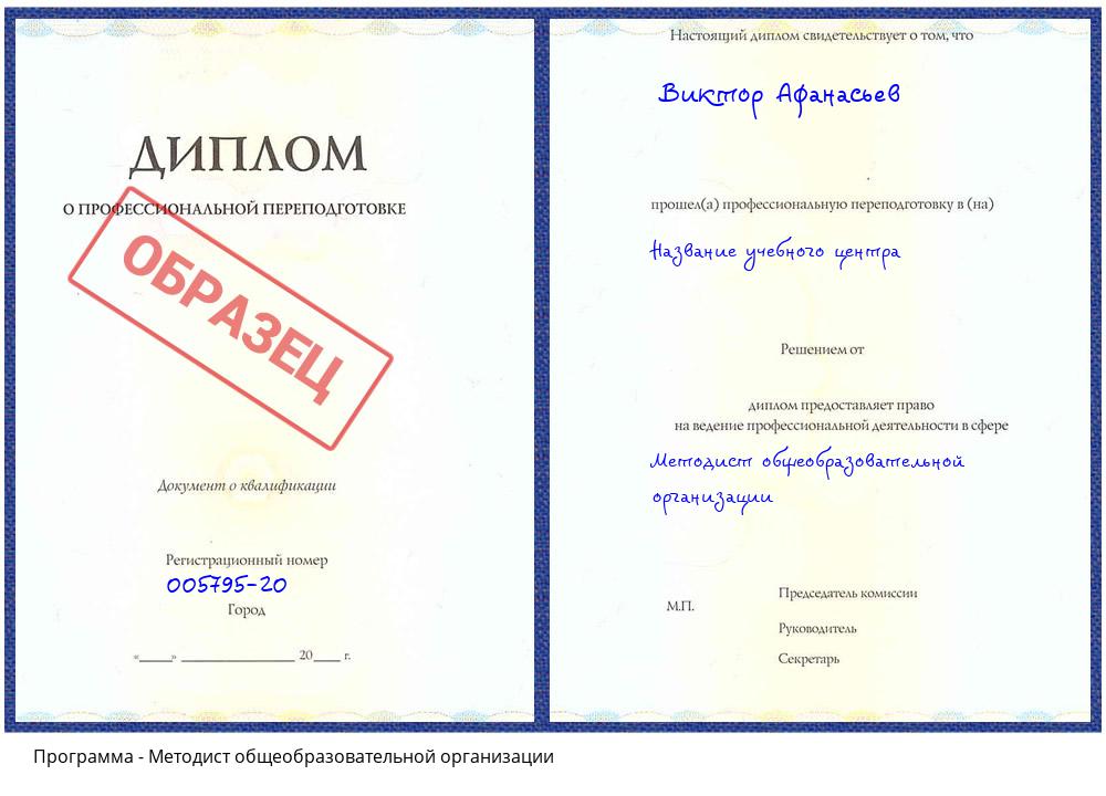 Методист общеобразовательной организации Клин